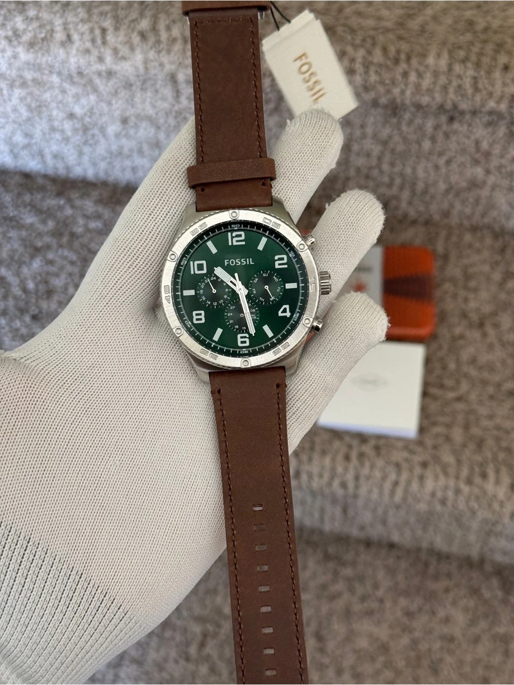 Fossil box tone leather